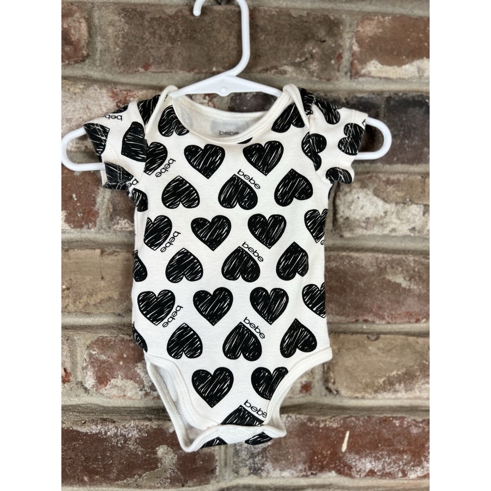 Bebe Baby Bodysuit Size 0-3 Mo‎ 100% Cotton One Piece Bodysuit